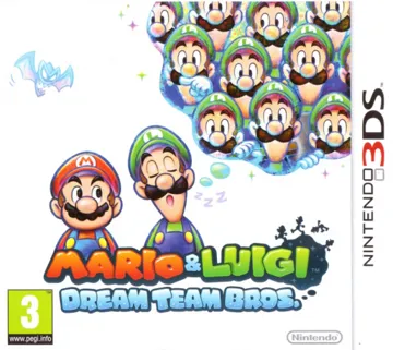 Mario & Luigi - Dream Team Bros. (Europe) (En,Fr,De,Es,It,Nl,Pt,Ru) (Rev 1) box cover front